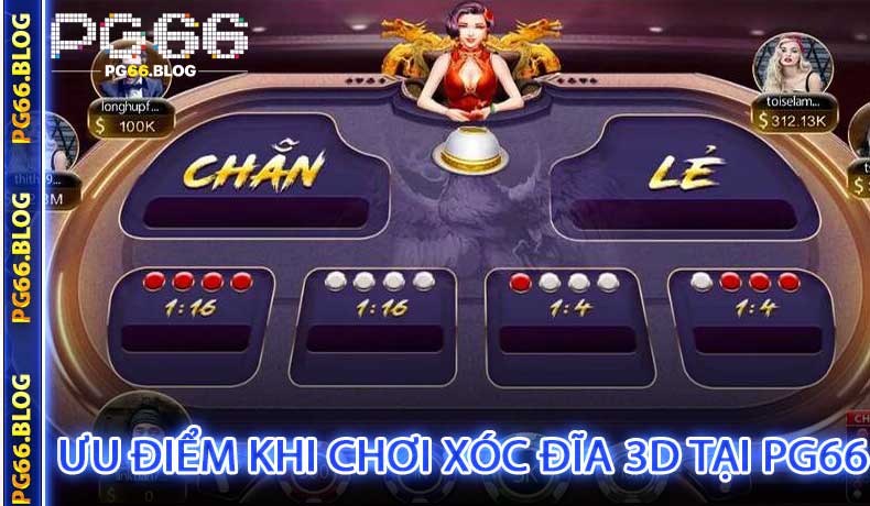 Ưu Điểm Khi Chơi Xóc Đĩa 3D Tại PG66